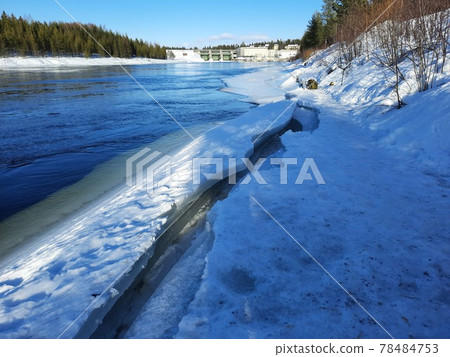 ice fishing in the North of Sweden ice fishing in the North of Sweden 78484753
