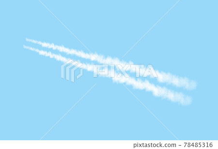 Plane track isolated on blue background. Plane track isolated on blue background. 78485316