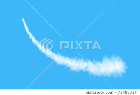 Plane track isolated on blue background. 78485317