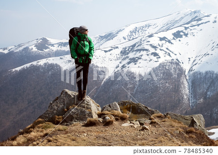 Amazing landscape with snowy mountains range Amazing landscape with snowy mountains range 78485340