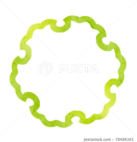 Snow ring photo frame yellowish green 78486381