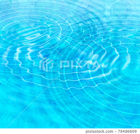 Blue abstract background with water ripples and bubbles 78486609