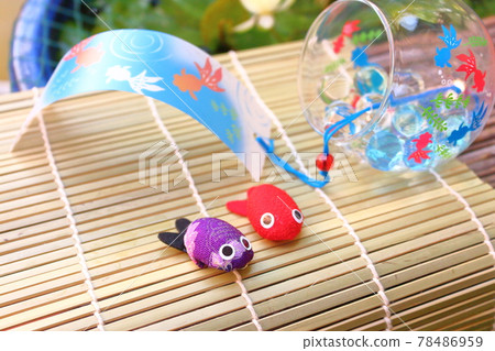Summer image Goldfish and wind chimes Summer image Goldfish and wind chimes 78486959