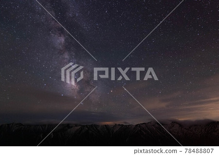 日高山脈和銀河 日高山脈和銀河 78488807