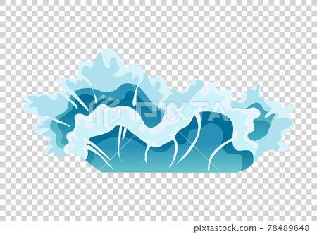 Water splash animation. Shock waves on... - Stock Illustration [78489648] -  PIXTA