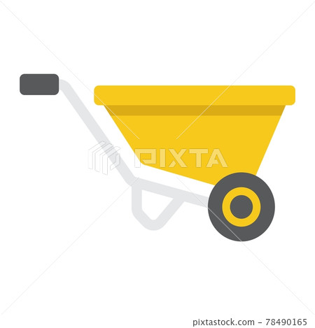 Wheelbarrow flat icon, build and repair Wheelbarrow flat icon, build and repair 78490165