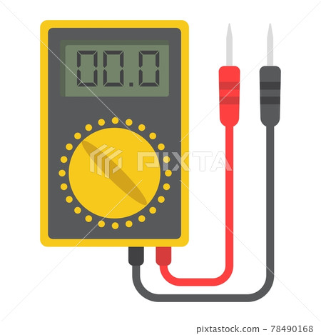 Digital multimeter flat icon, build and repair Digital multimeter flat icon, build and repair 78490168