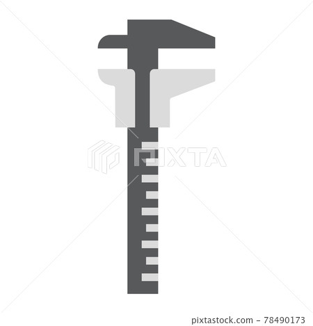 Vernier caliper flat icon, build and repair Vernier caliper flat icon, build and repair 78490173