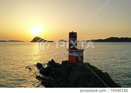 Uwajima City, Ehime Prefecture Notozaki Lighthouse at dusk Uwajima City, Ehime Prefecture Notozaki Lighthouse at dusk 78490180