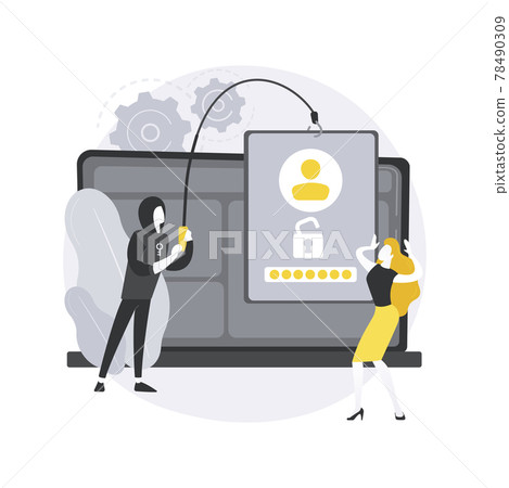 Data stealing malware abstract concept vector illustration. Data stealing malware abstract concept vector illustration. 78490309