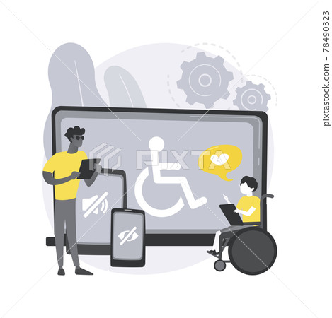 Electronic accessibility abstract concept vector illustration. Electronic accessibility abstract concept vector illustration. 78490323