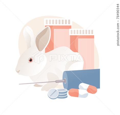 Animal testing of medicines abstract concept vector illustration. 78490344