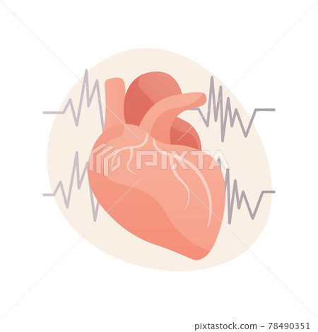 Heart disease diagnosis abstract concept vector illustration. 78490351