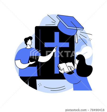Theological lectures abstract concept vector illustration. Theological lectures abstract concept vector illustration. 78490418