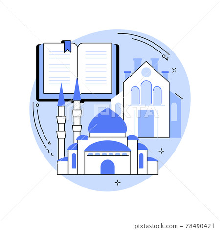 Religious institution abstract concept vector illustration. 78490421