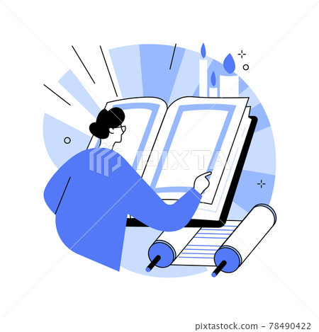 Sacred text abstract concept vector illustration. Sacred text abstract concept vector illustration. 78490422