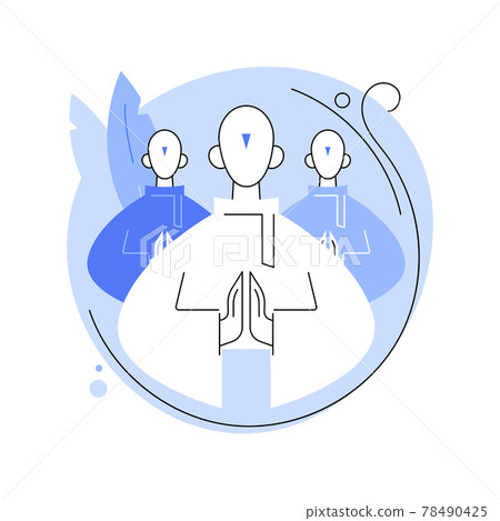 Religious sect abstract concept vector illustration. 78490425