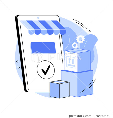 Order shipped abstract concept vector illustration. Order shipped abstract concept vector illustration. 78490450