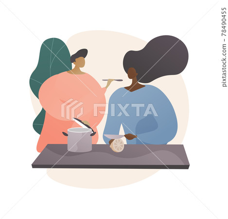 Home cooking abstract concept vector illustration. Home cooking abstract concept vector illustration. 78490455