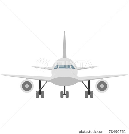 Plane vector icon travel airplane front view illustration Plane vector icon travel airplane front view illustration 78490761