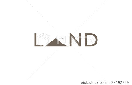 letter land with land shape logo vector icon illustration design 78492759