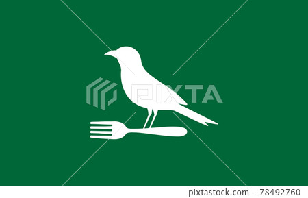bird with fork logo vector icon illustration design 78492760