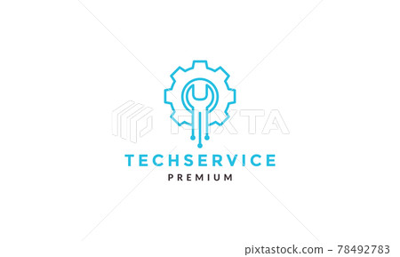 gear tech tools kit logo vector icon illustration design 78492783