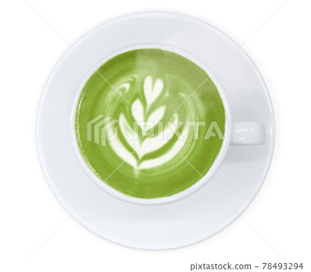 Matcha Latte Matcha Ore Drink Illustration Bird's-eye View Real Hot Steam Matcha Latte Matcha Ore Drink Illustration Bird's-eye View Real Hot Steam 78493294