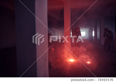 military troops in action urban environment 78493576