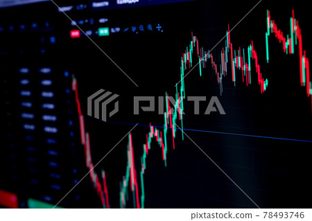 Stock market graph. Graphics growth forex finance market on tablet screen. Financial chart, stock analysis data for business background. Investment and economic concept. Stock market graph. Graphics growth forex finance market on tablet screen. Financial chart, stock analysis data for business background. Investment and economic concept. 78493746