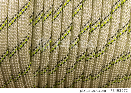 Close-up of coiled sport climbing rope 78493972