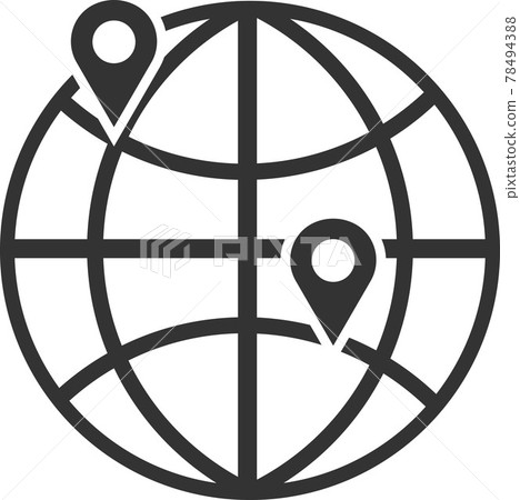 Icon of cargo delivery around the world. Delivery service. 78494388