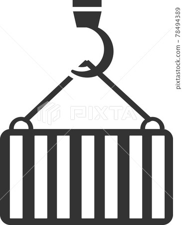 Cargo transportation icon on the hook. Delivery service. Cargo transportation icon on the hook. Delivery service. 78494389