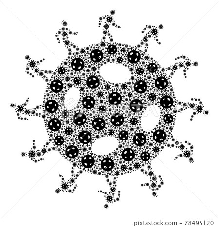 Human Virus Fractal Mosaic of Human Virus Icons Human Virus Fractal Mosaic of Human Virus Icons 78495120