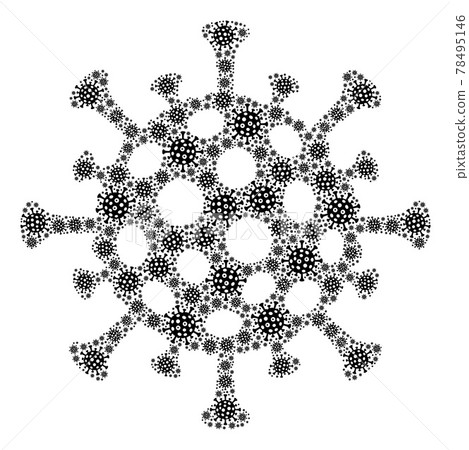 Flu Virus Recursion Composition of Flu Virus Items - Stock Illustration ...
