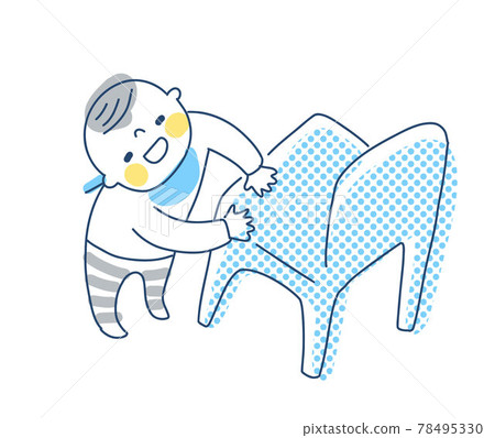 Baby holding a bridge hold Baby holding a bridge hold 78495330