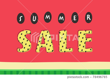 Cute summer sale advertisement with watermelon motif-Postcard ratio template that can be used for banners, DMs, and summer greetings Cute summer sale advertisement with watermelon motif-Postcard ratio template that can be used for banners, DMs, and summer greetings 78496785