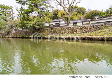 島根縣松江市松江城堀川之旅從經過武士住所的船上欣賞 78497882