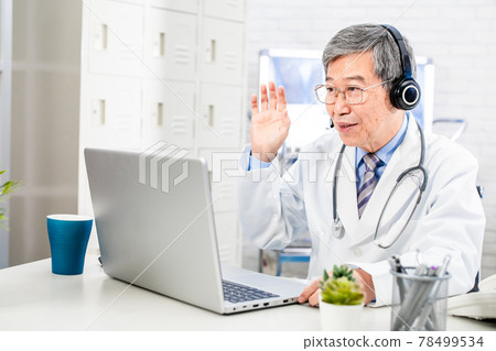 Telemedicine concept - doctor part Telemedicine concept - doctor part 78499534
