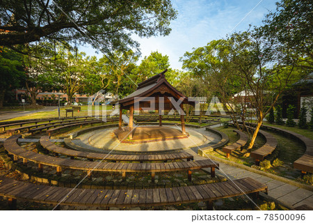 The sumo wrestling ring at Daxi Zhongzheng Park in Taoyuan, taiwan 78500096