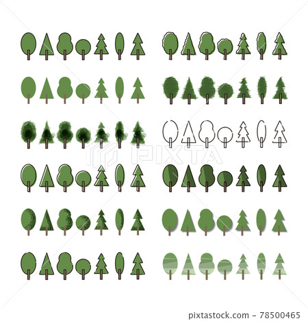 Various tree icon sets - Stock Illustration [78500465] - PIXTA