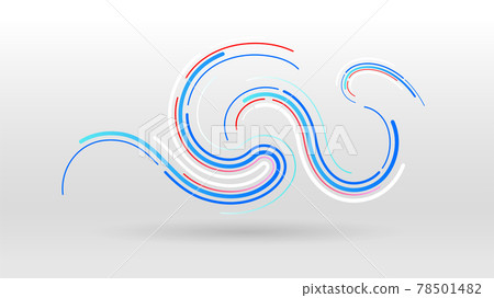 Motion dynamic  line elements abstract vector background 78501482