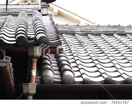 Roof tile of old private house 78501767