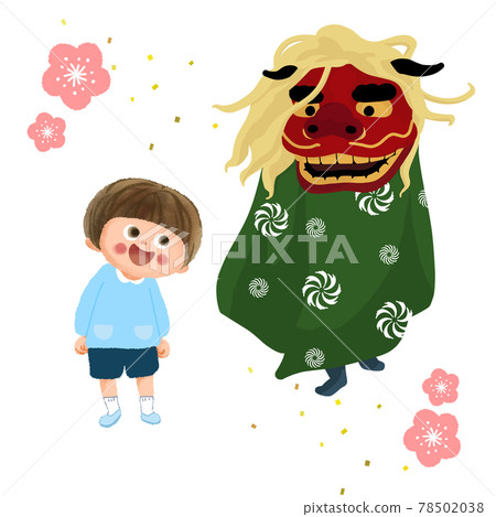 Lion dance and kindergarten children 78502038