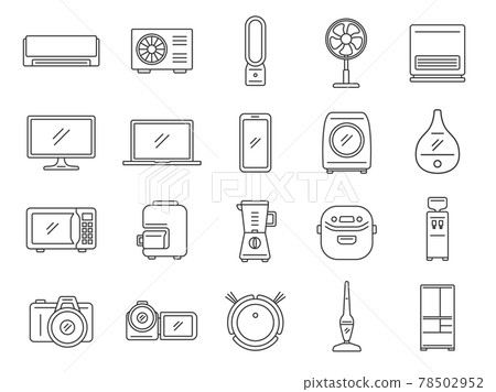 Home appliances icon set Home appliances icon set 78502952