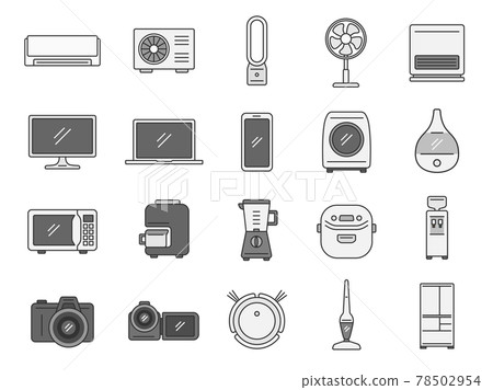 Home appliances icon set 78502954