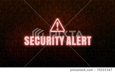 PC 警告屏幕圖像說明（計算機病毒黑客攻擊）安全警報 78503387