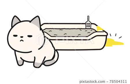 A kitten that has peeed out of the toilet bowl A kitten that has peeed out of the toilet bowl 78504311