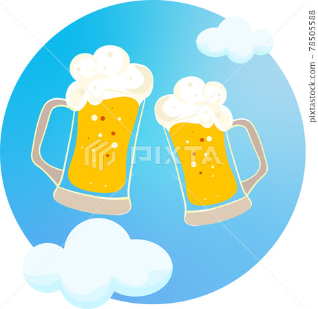 啤酒杯和藍天吐司 78505588