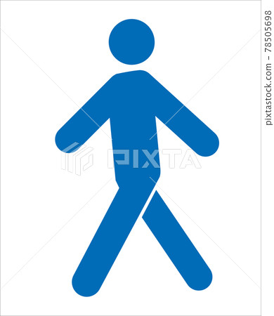 人體人體像形圖插圖姿勢行走的人行走 78505698